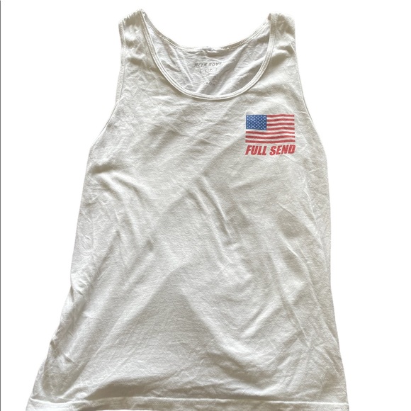 Shirts Nelk Full Send Limited Edition Usa Flag White Tank Top Poshmark